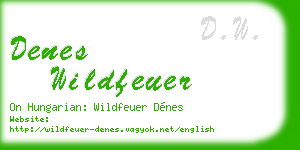 denes wildfeuer business card